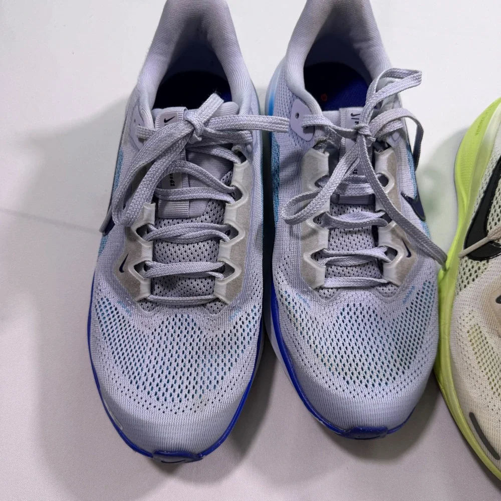 Nike Pegasus 41 GS Running Shoes Pure Platinum Hyper Royal Size 6Y bundle 2 pair